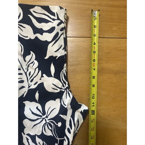 Lauren Ralph Lauren Women Navy/white Floral Print Capri Ankle Pants 10 Stretch - Picture 6 of 12